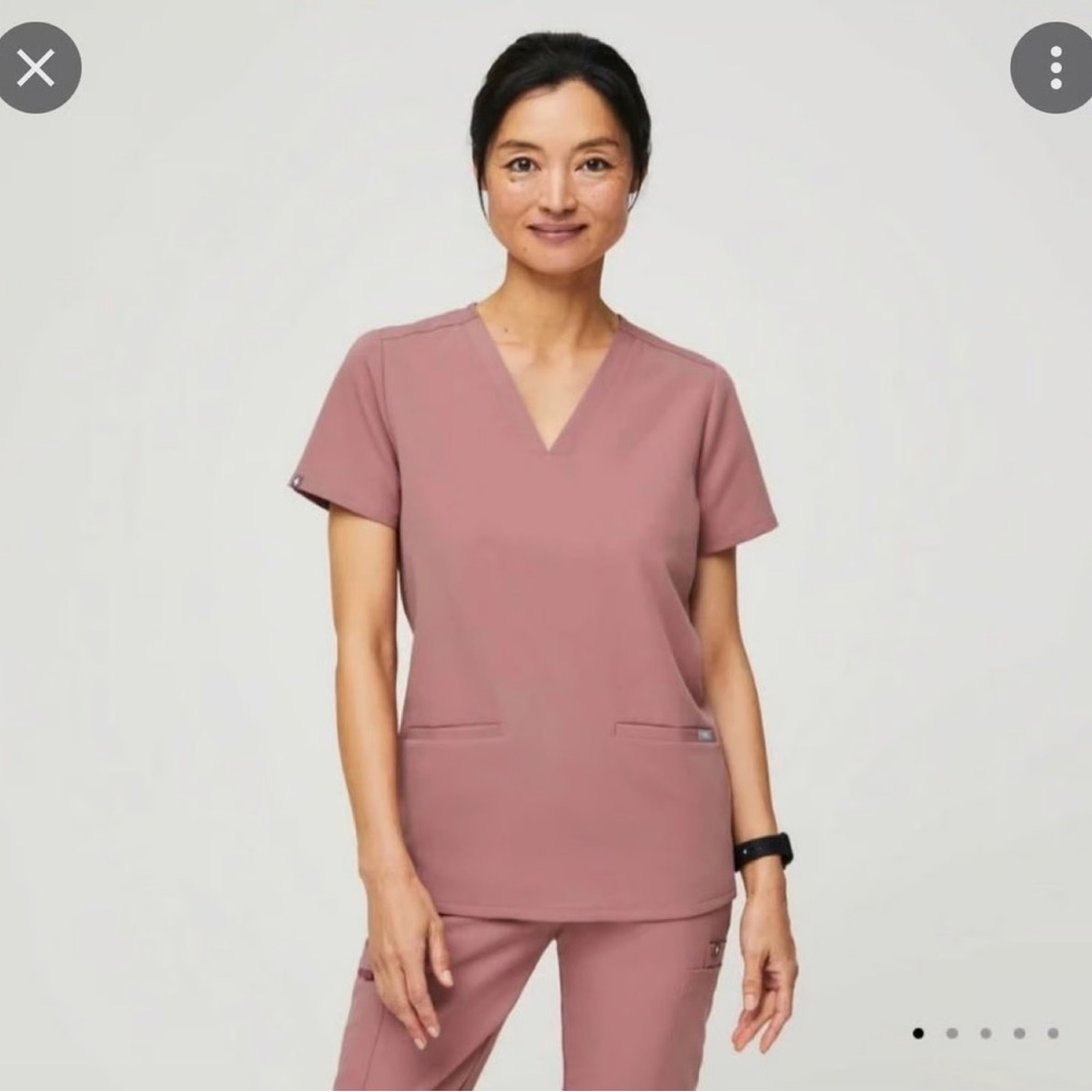 Figs Mineral Mauve Casma  XS top and Petite S high-waist jogger set